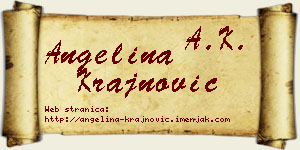 Angelina Krajnović vizit kartica